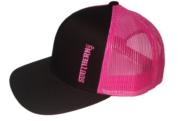 Black & Pink Southern Life Snap Back Hat