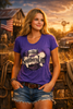 Short Sleeve Womans Mason Jar Shirt Purple